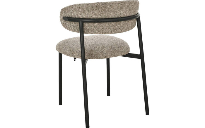 Goossens Eetkamerstoel Siem - Textiel zonder armleuning