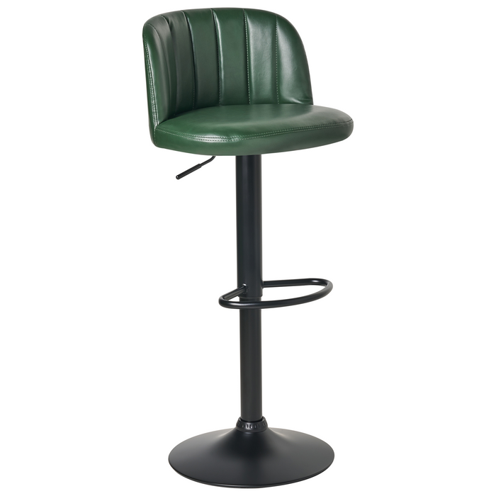 Beliani - VLORE - Barkruk set van 2 - Donkergroen - Kunstleer