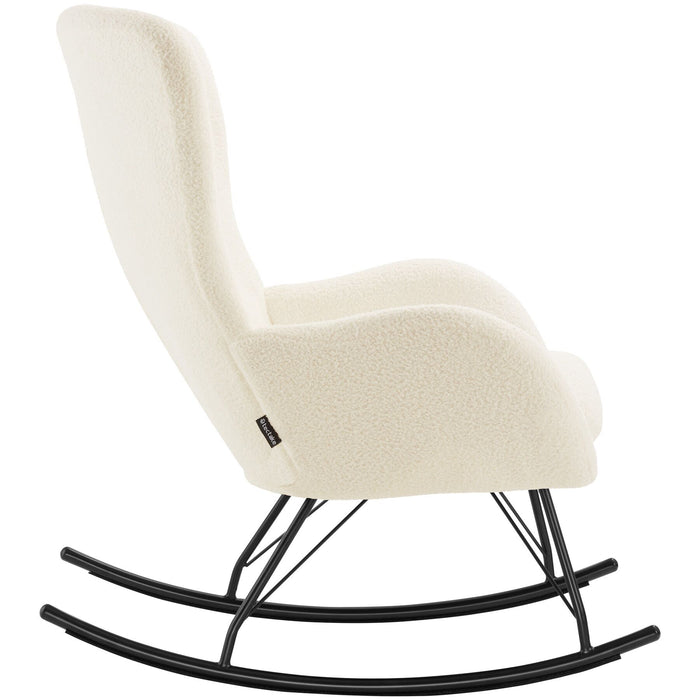 tectake® Schommelstoel Swing met stalen glijders en dikke bekleding