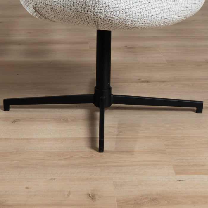 Bronx71 Eetkamerstoel Coco gemêleerde stof off white|zwart