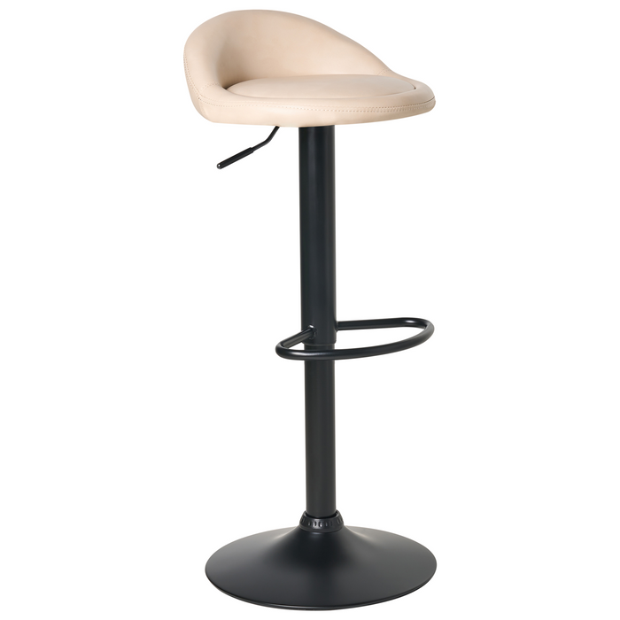 Beliani - MEEDER - Barkruk set van 2 - Lichtbeige - Kunstleer