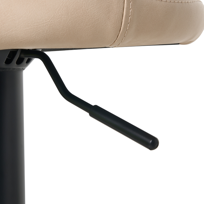 Beliani - MEEDER - Barkruk set van 2 - Lichtbeige - Kunstleer