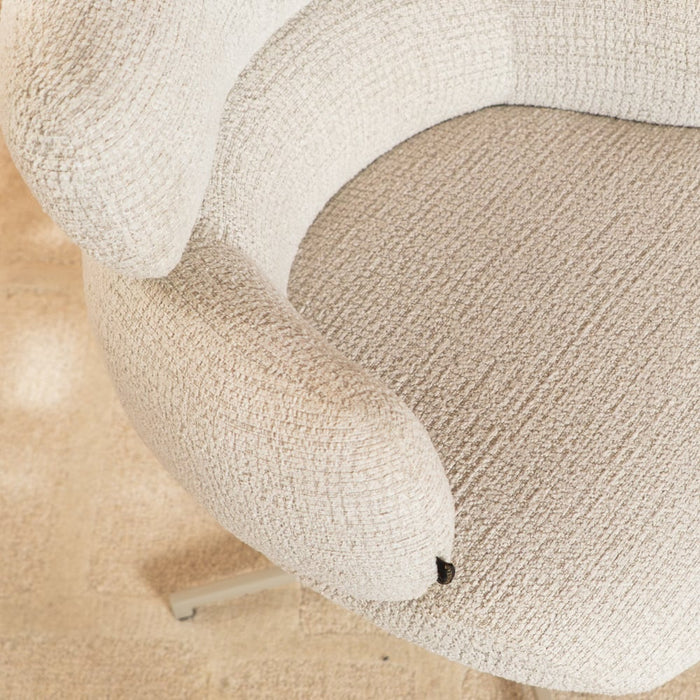 Bronx71 Eetkamerstoel Coco gemêleerde stof beige