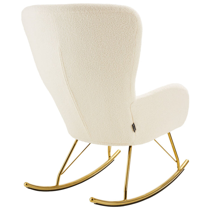 tectake® Schommelstoel Swing met stalen glijders en dikke bekleding