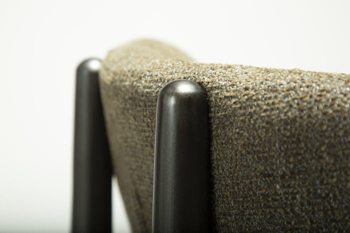 Dan-Form Woke Oljifgroen Bouclé Eetkamerstoel set van 2