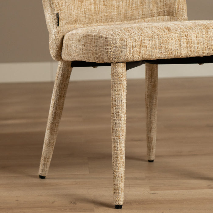 Bronx71 Eetkamerstoel Charlie chenille beige
