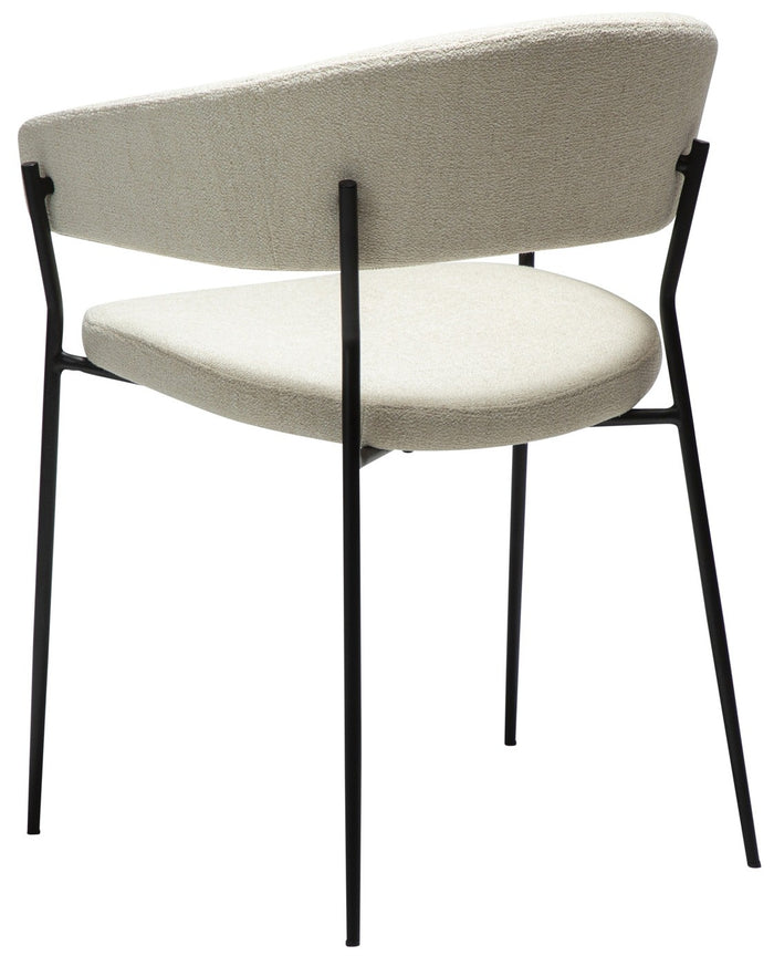 Dan-Form Reboot Beige Bouclé Armstoel set van 2