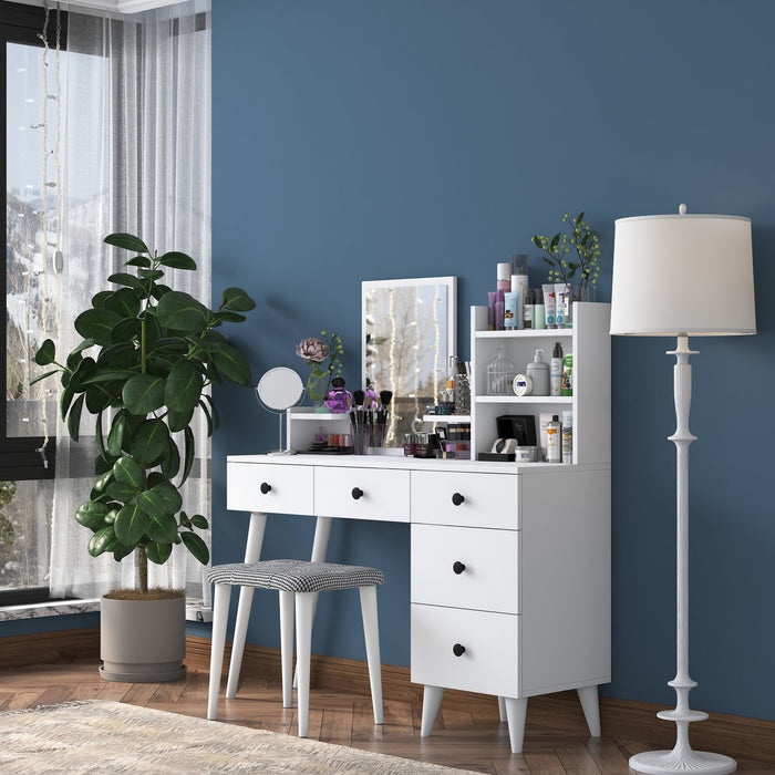 Giga Meubel - Make-up Tafel - 112cm - Incl. Kruk - Bulon