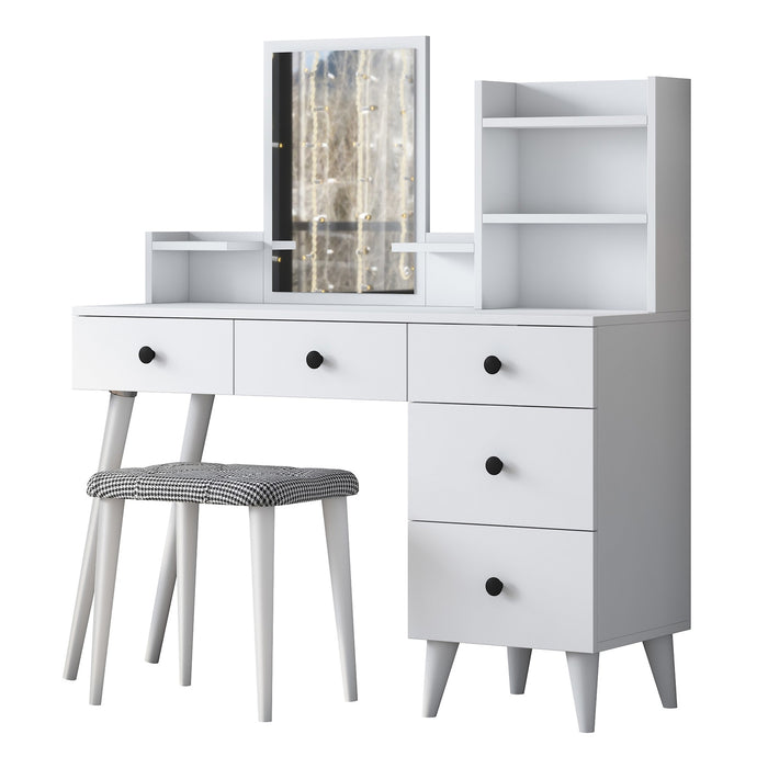 Giga Meubel - Make-up Tafel - 112cm - Incl. Kruk - Bulon