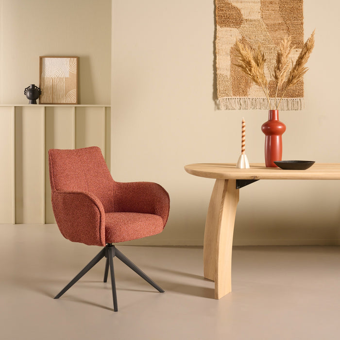 Eetkamerstoel Tumba - Rood|Terra - Textiel