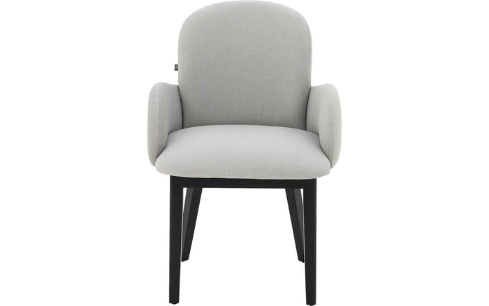 Goossens Eetkamerstoel Lahja - Fluweel met armleuning