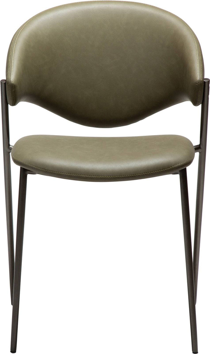 Dan-Form Zone Oljifgroen Eetkamerstoel Kunstleer set van 2