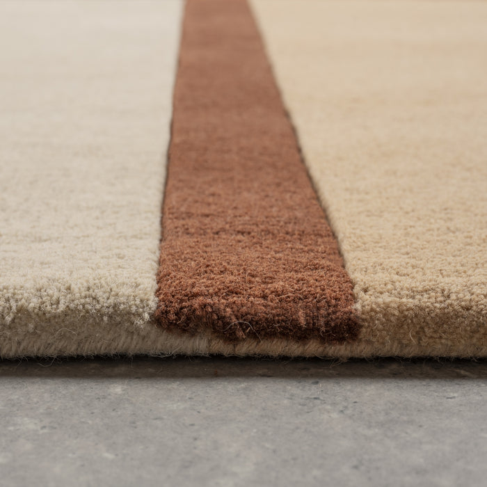 Vloerkleed Pam - Beige - 100% Wol - 160x1x230cm (BxHxD)