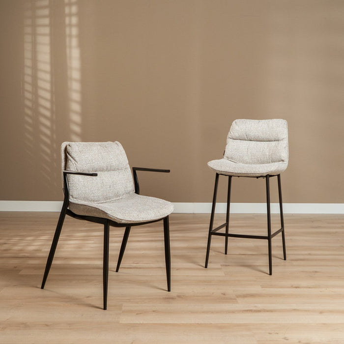 Bronx71 Eetkamerstoel Trevi gemêleerd off white|bruin