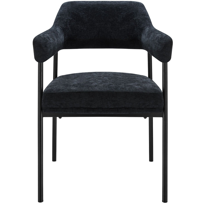 tectake® Eetkamerstoel Doé, gestoffeerd, stalen poten - Set van 6