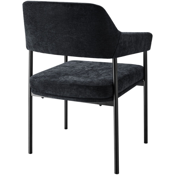 tectake® Eetkamerstoel Doé, gestoffeerd, stalen poten - Set van 6