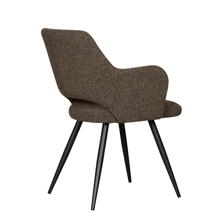 Eetkamerstoel Ziggy - Bruin - Textiel - 61x86x63cm (BxHxD)