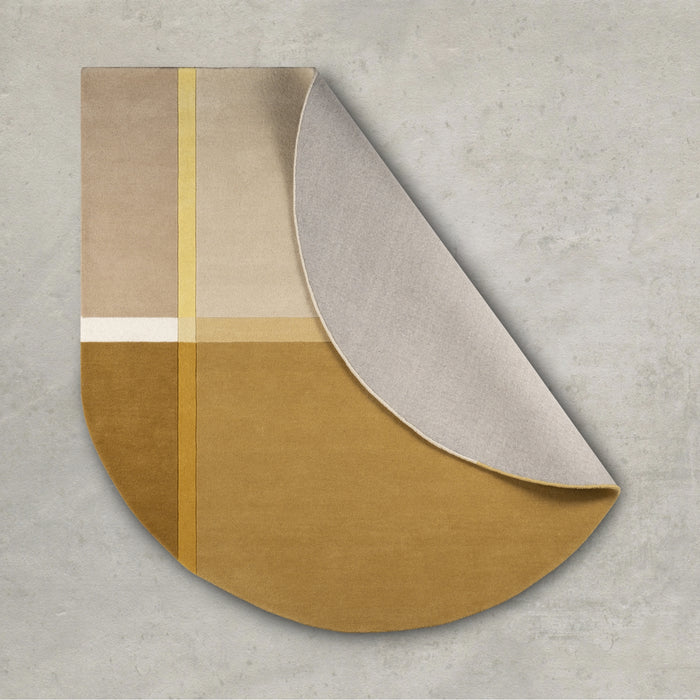 Vloerkleed 200 Pam - Beige|Geel|Goud|Oker - 100% Wol