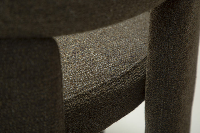 Dan-Form Aole Oljifgroen Bouclé Eetkamerstoel set van 2