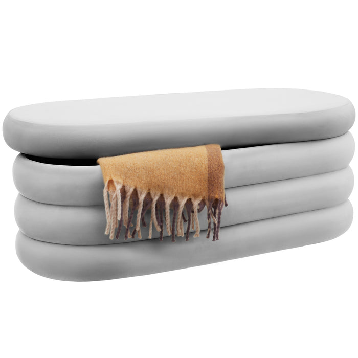 tectake® Gestoffeerde zitbank Altu met veel opbergruimte