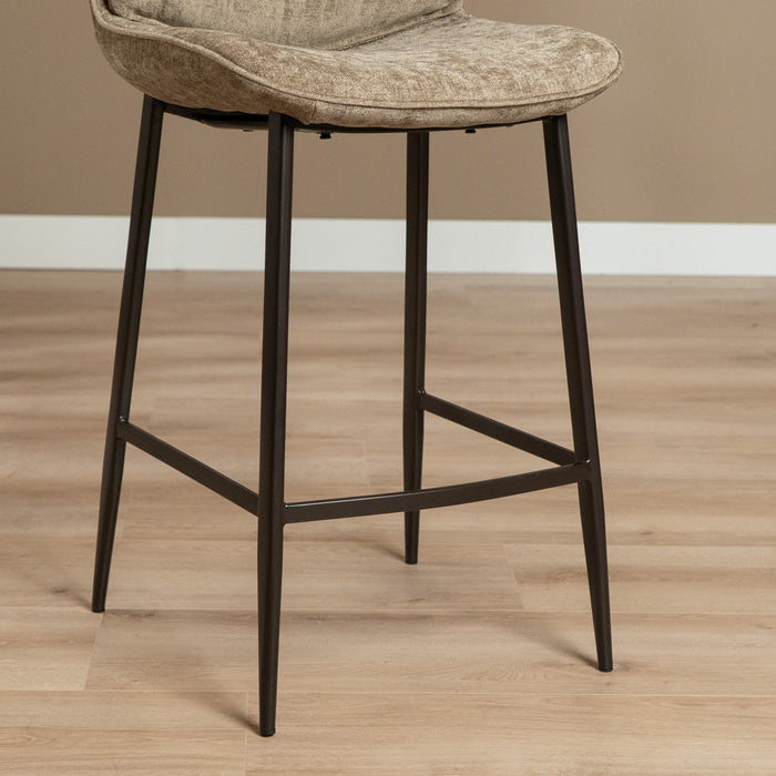 Bronx71 Velvet barkruk Trevi taupe 68 cm