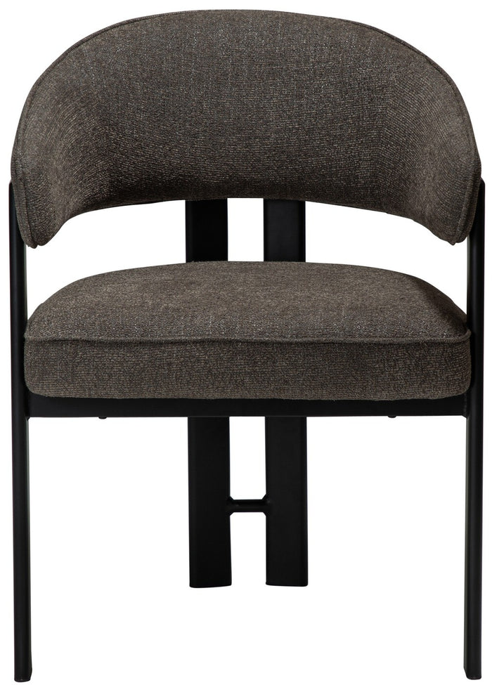 Dan-Form Duct Bruin Bouclé Armstoel set van 2