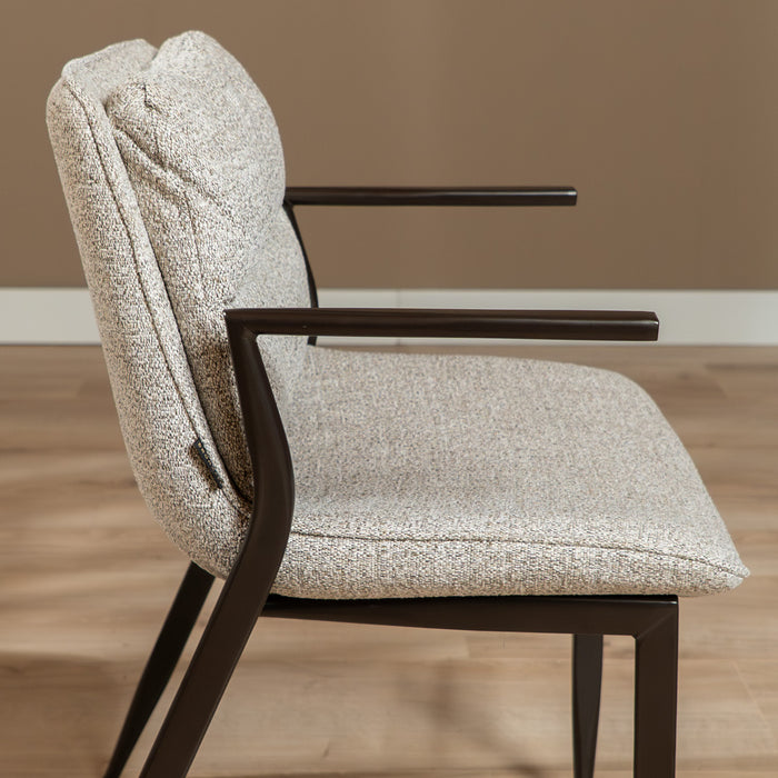 Bronx71 Eetkamerstoel Trevi gemêleerd off white|bruin