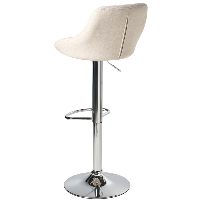 Beliani - LUCCA - Barkruk set van 2 - Lichtbeige - Stof