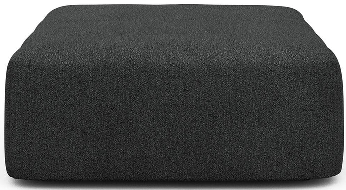 Kragelund Kornum Ottoman Houtskool Zwart Bouclé