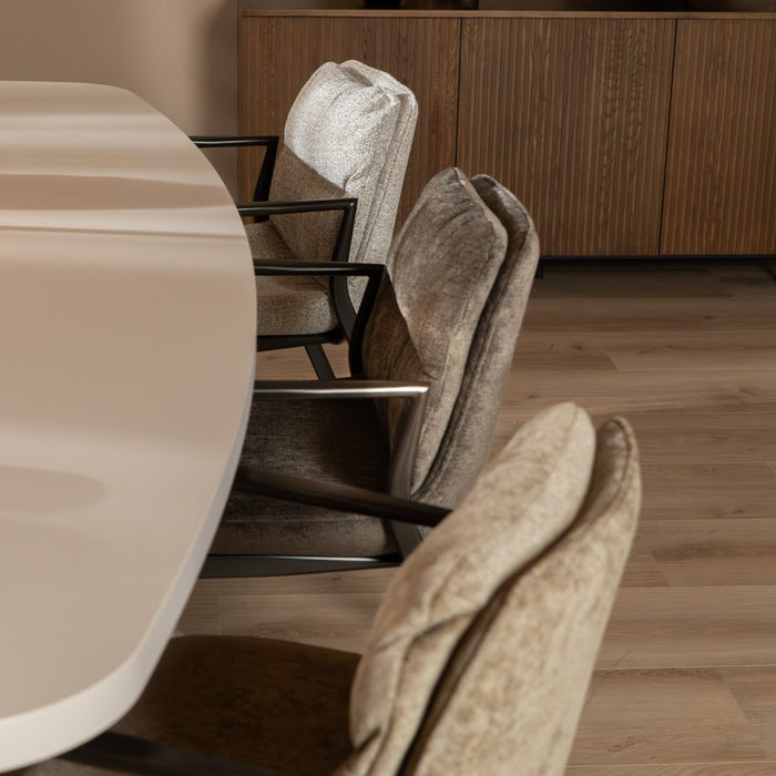 Bronx71 Eetkamerstoel Trevi gemêleerd off white|bruin