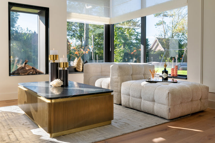 Richmond Interiors Merrol Creme Fusion Voetenbank