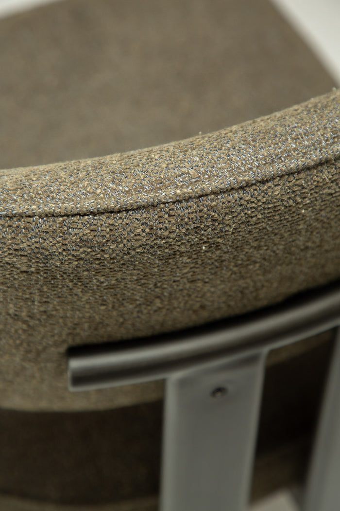 Dan-Form Duct Oljifgroen Bouclé Eetkamerstoel set van 2