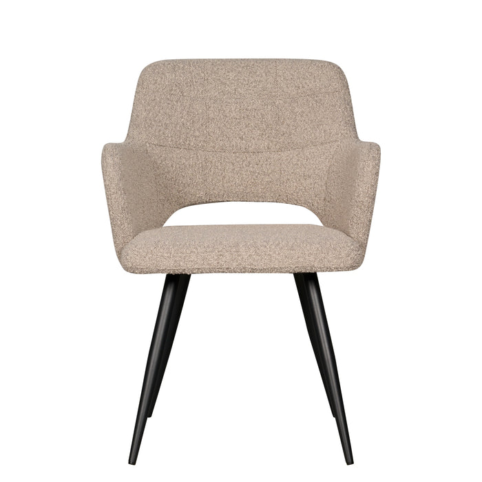 Eetkamerstoel Ziggy - Beige|Bruin - Textiel