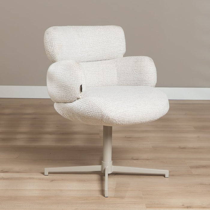 Bronx71 Eetkamerstoel Coco gemêleerde stof beige