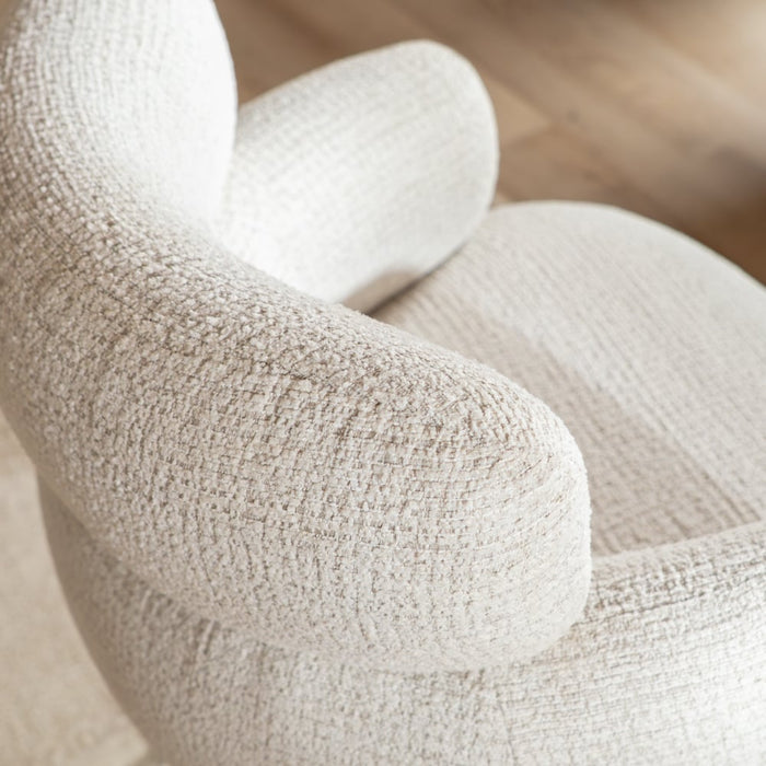 Bronx71 Eetkamerstoel Coco gemêleerde stof beige