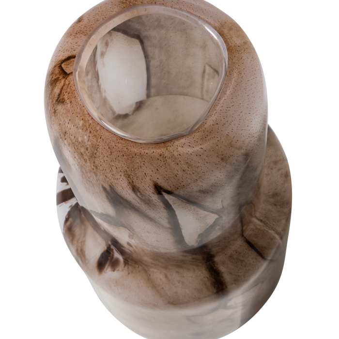 WOOOD Monika Vaas - Handgevormd - Glas - Bruin - 36x16x16