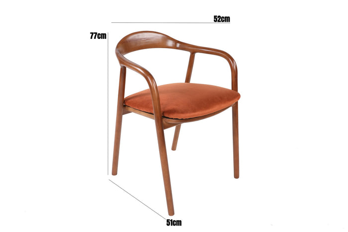 Giga Meubel - Eetkamerstoel Bruin Hout - Palm