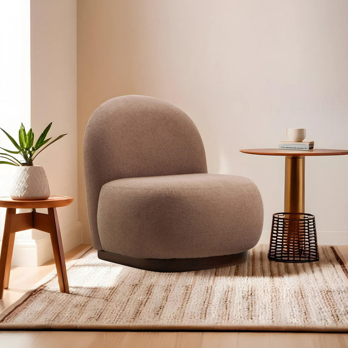 Giga Meubel - Fauteuil Stof Lichtbruin - 74x85x75cm - Tina