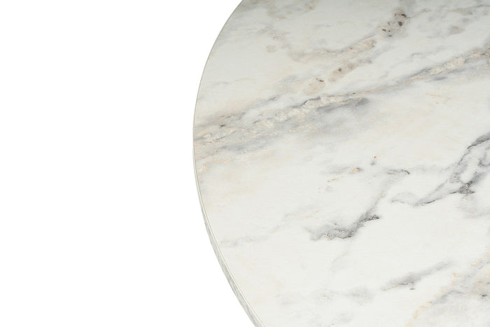 Giga Meubel - Salontafel Rond Marmerlook - 80x80x40cm - Nova