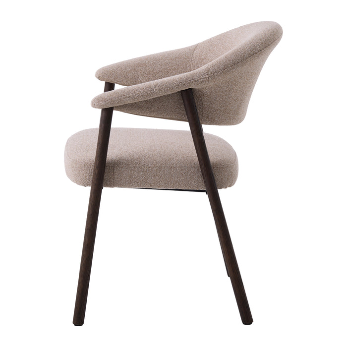 by fonQ Pucca Eetkamerstoel - Donker Eiken - Taupe