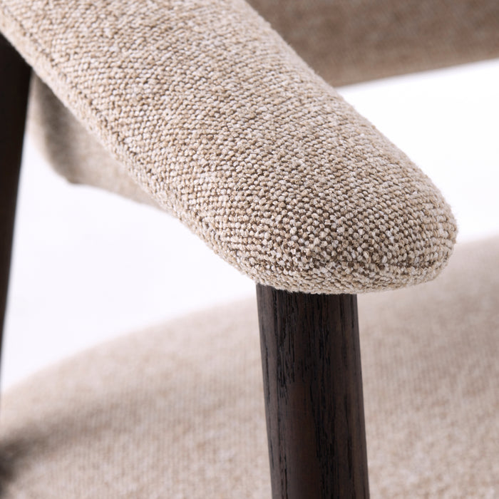 by fonQ Pucca Eetkamerstoel - Donker Eiken - Taupe