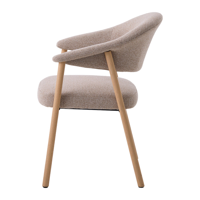 by fonQ Pucca Eetkamerstoel - Licht Eiken - Taupe