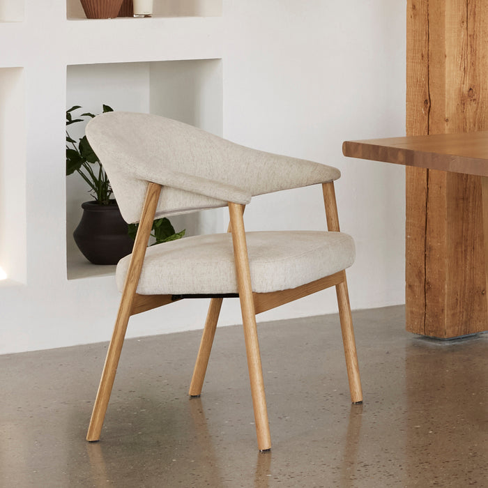 by fonQ Pucca Eetkamerstoel - Licht Eiken - Beige