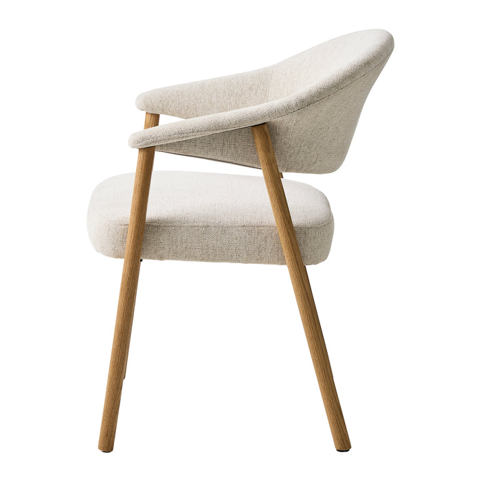 by fonQ Pucca Eetkamerstoel - Licht Eiken - Beige