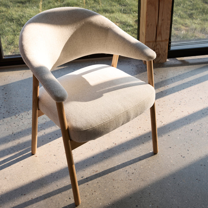by fonQ Pucca Eetkamerstoel - Licht Eiken - Beige