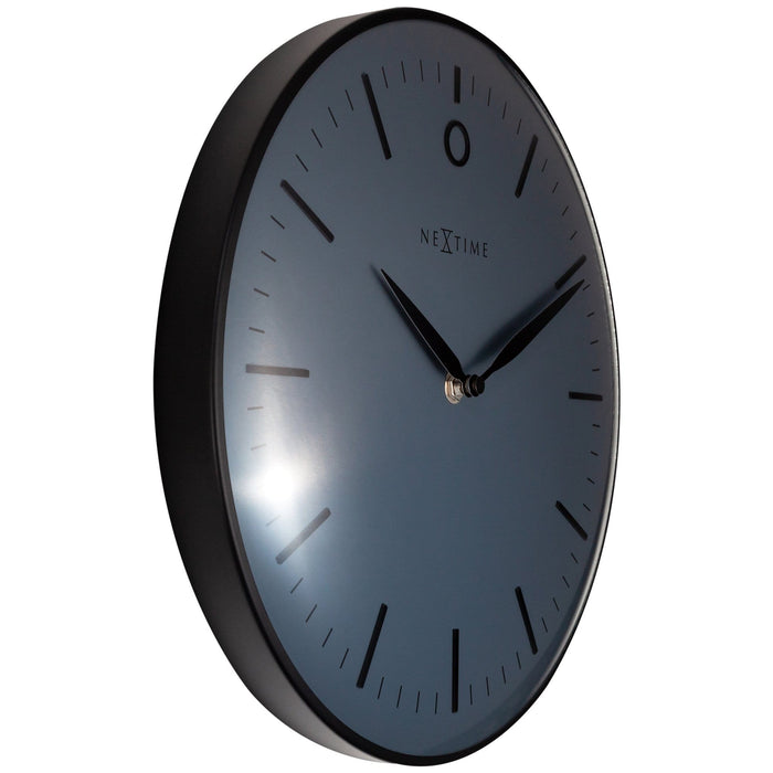 NeXtime - Design Wandklok - Geen Tikkend Geluid! - Zwart - 30cm -