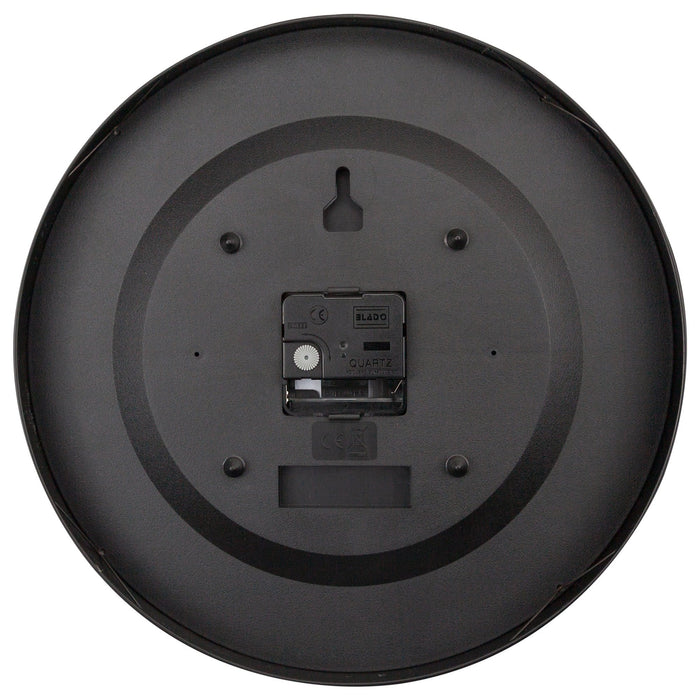 NeXtime - Design Wandklok - Geen Tikkend Geluid! - Zwart - 30cm -