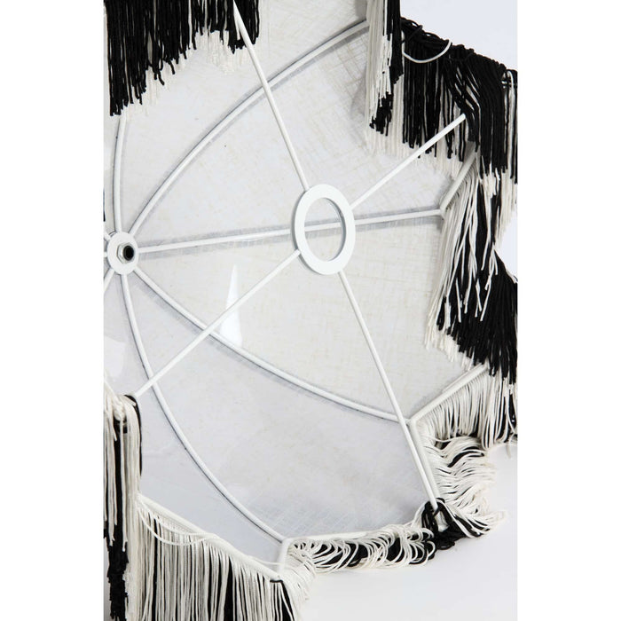 Light & Living Light&living Kap Ø35x28 cm SULINA linnen wit+zwart