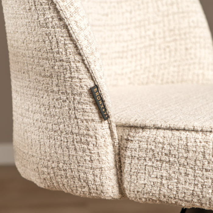 Bronx71 Barkruk Odin gemêleerde stof beige 63-83 cm