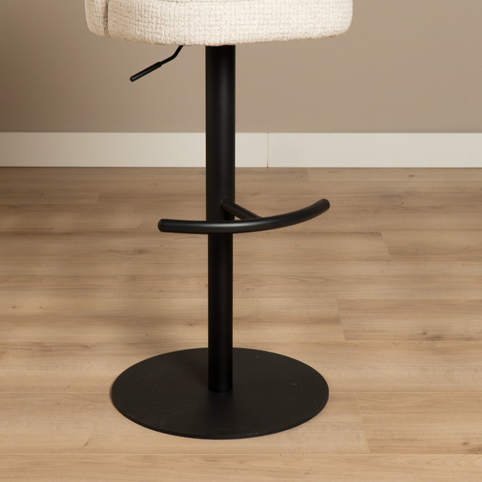 Bronx71 Barkruk Odin gemêleerde stof beige 63-83 cm